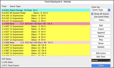 Event List Editor